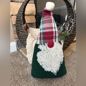 Kirkland’s Festive Plaid Gnome Shaped Pillow Decor